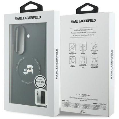 Case for Samsung Galaxy Z Fold8 Ultra F976, Karl Lagerfeld, Karl & Choupette Head Pin, Black