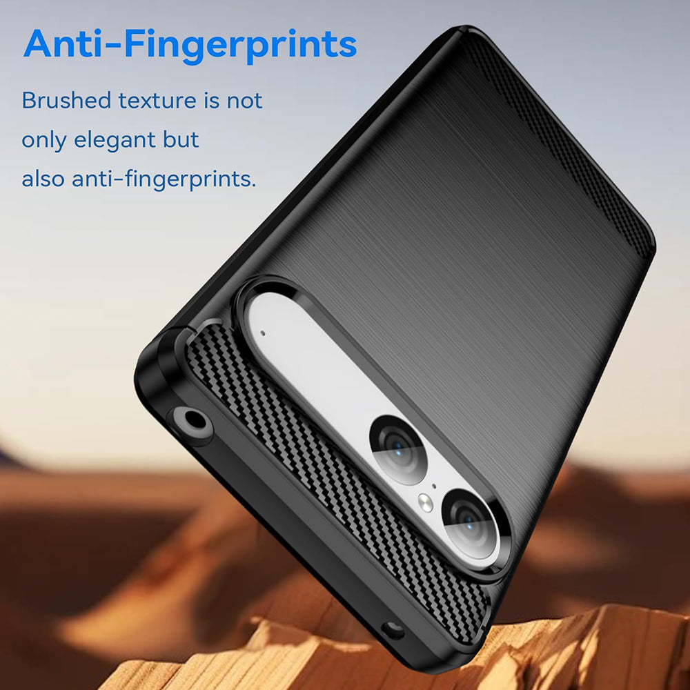 Case for Sony Xperia 10 VIII, Techsuit, Carbon, Black
