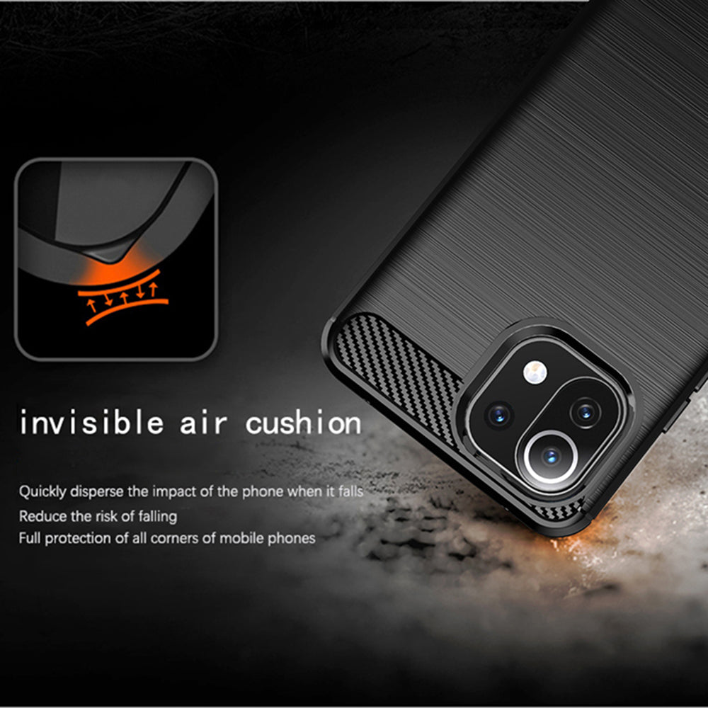 Case for Xiaomi 11 Lite 5G NE / Mi 11 Lite 5G / 11 Lite, Techsuit, Carbon, Black