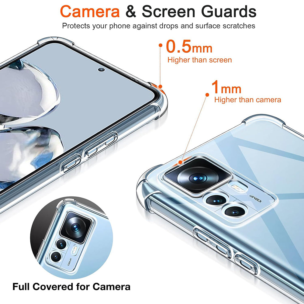 Case for Xiaomi 12T / 12T Pro, Techsuit, Shockproof Clear, Transparent