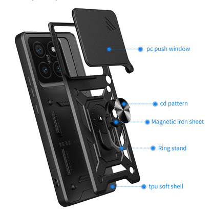 Case for Xiaomi 14T, Techsuit, CamShield, Black