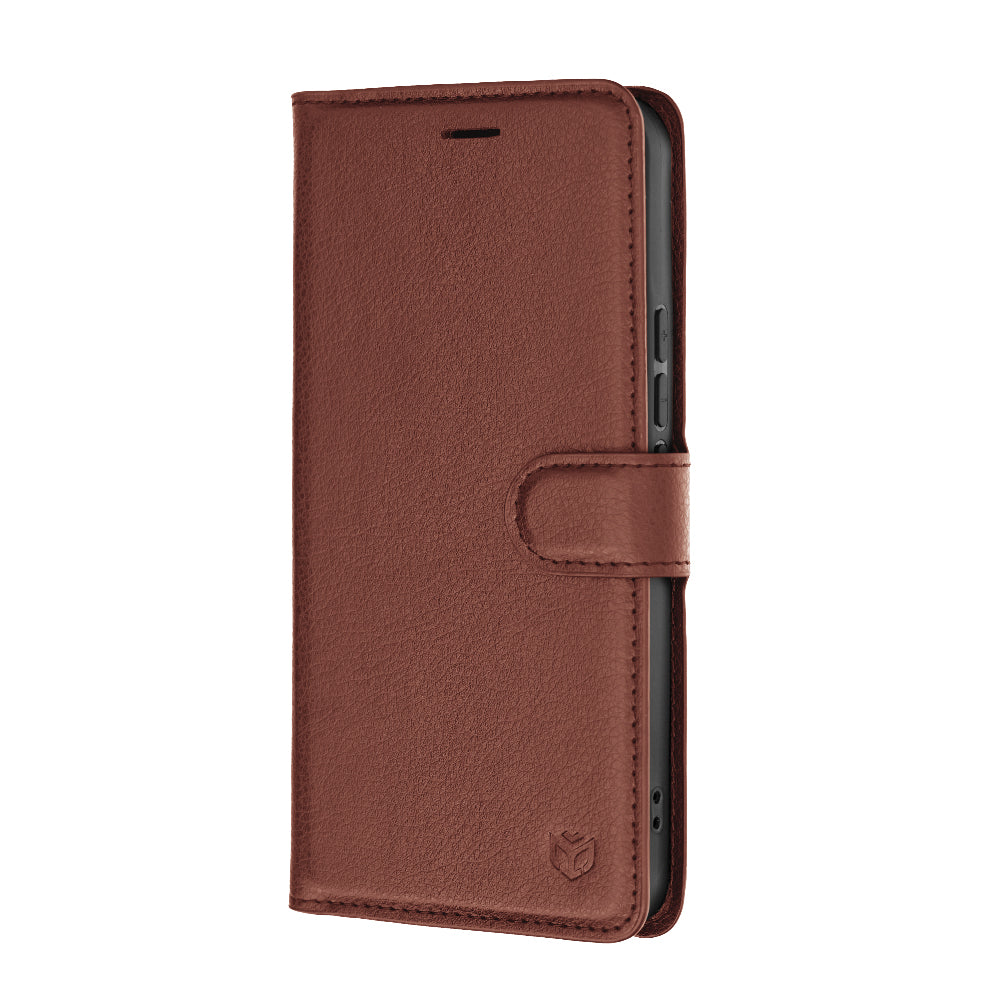 Case for Xiaomi 17T Pro, Techsuit, Leather Folio, Brown