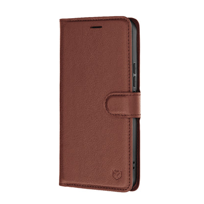 Case for Xiaomi 17T Pro, Techsuit, Leather Folio, Brown