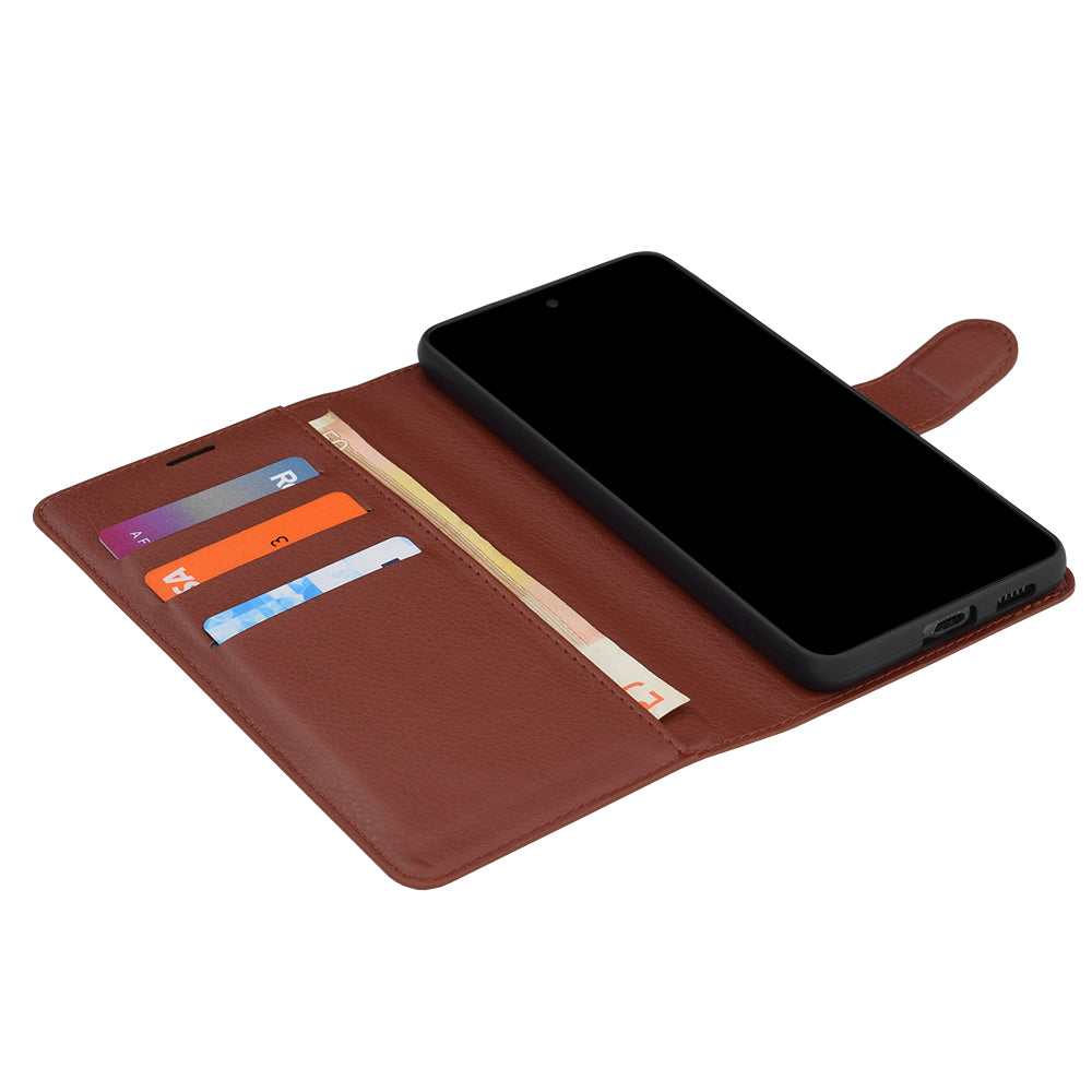 Case for Xiaomi 17T, Techsuit, Leather Folio, Brown
