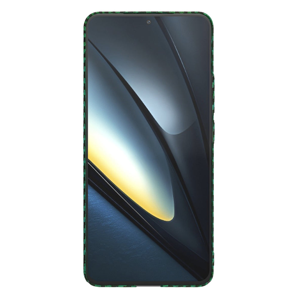 Case for Xiaomi Poco F6 Pro, Techsuit, Carbonite FiberShell, Green