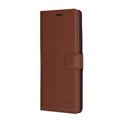 Case for Xiaomi Poco F6 Pro, Techsuit, Leather Folio, Brown