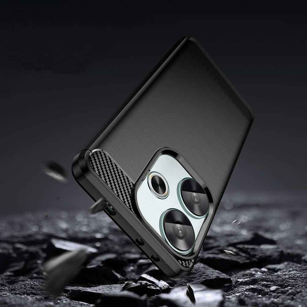 Case for Xiaomi Poco F6, Techsuit, Carbon, Black