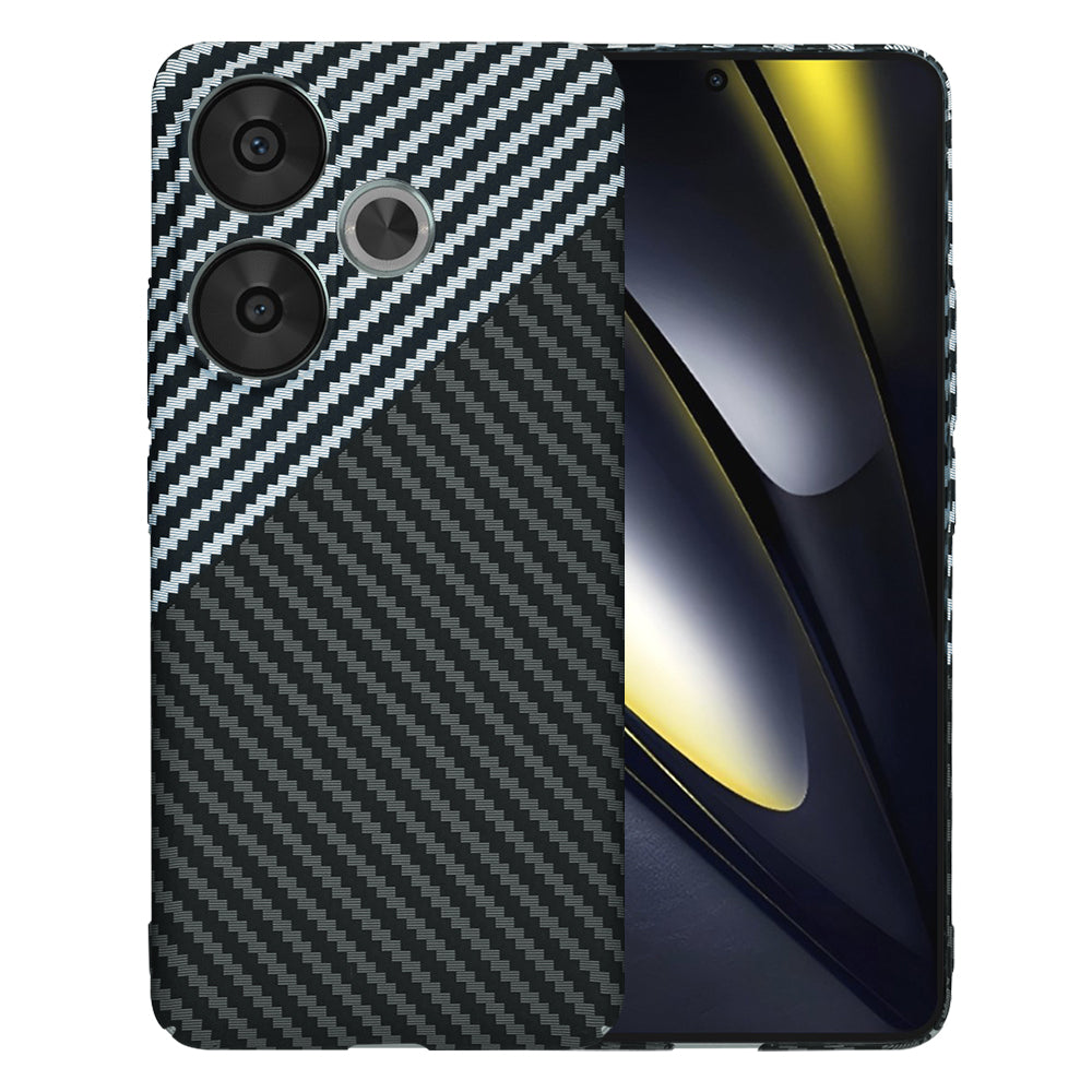Case for Xiaomi Poco F6, Techsuit, Carbonite FiberShell, Black Gray