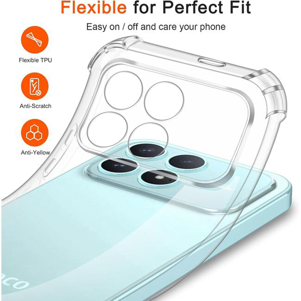 Case for Xiaomi Poco F8 Ultra, Techsuit, Shockproof Clear, Transparent