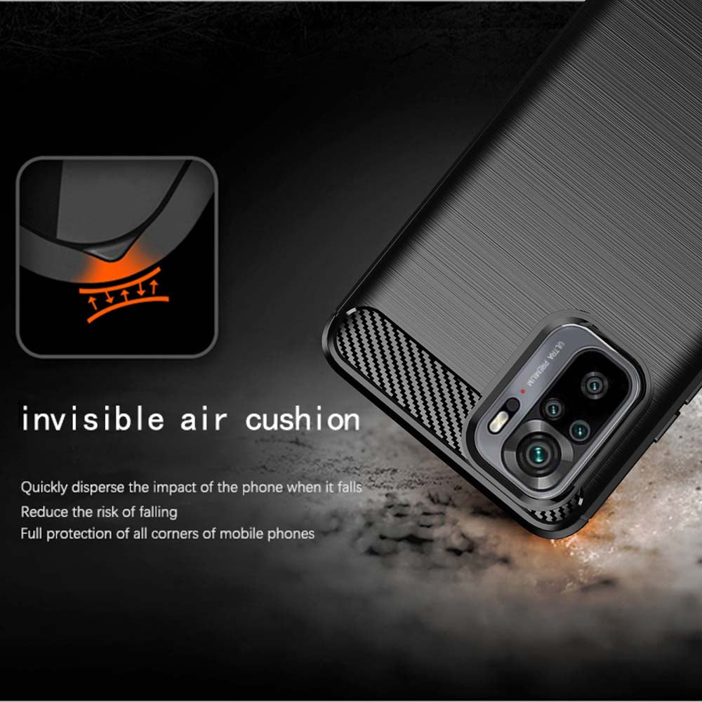 Case for Xiaomi Poco M5s / Redmi Note 10S / Note 10, Techsuit, Carbon, Black