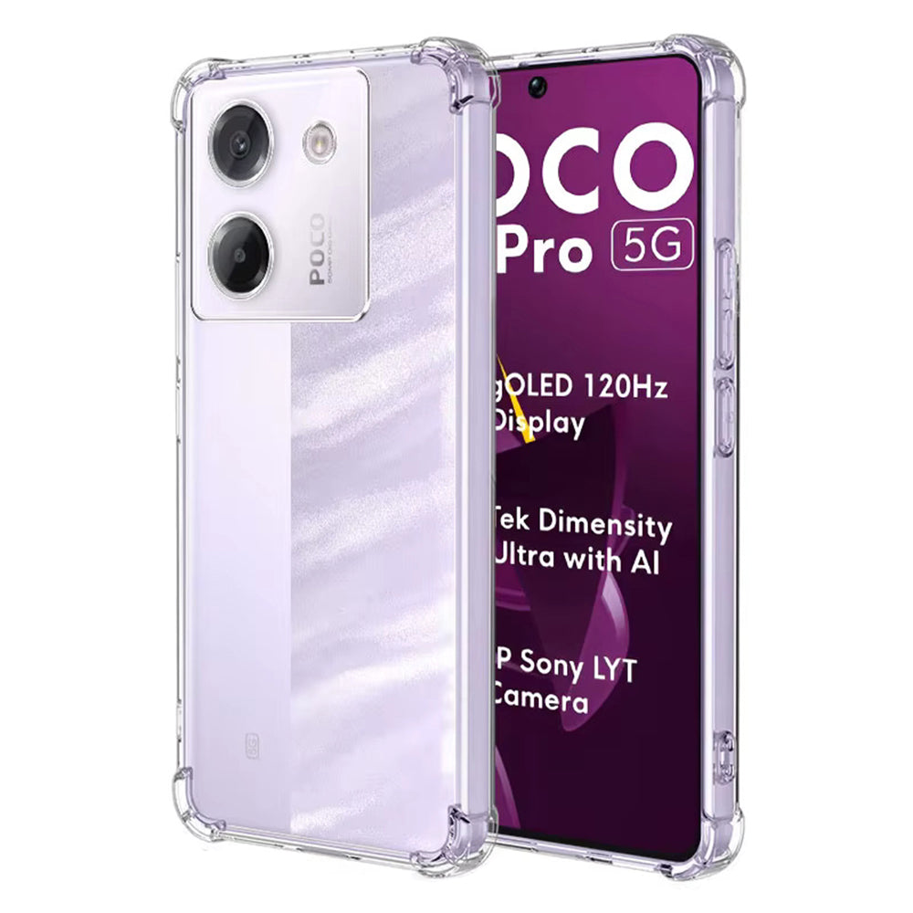 Case for Xiaomi Poco M7 Pro 5G, Techsuit, Shockproof Clear, Transparent