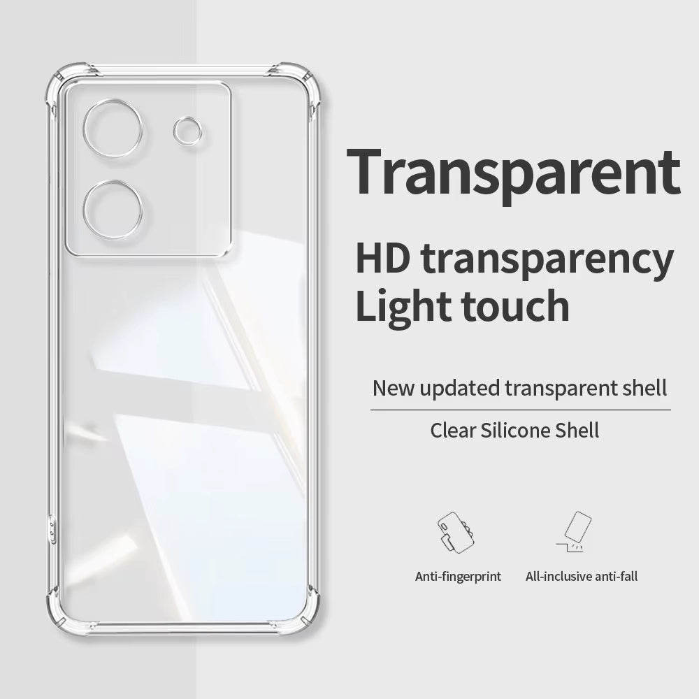 Case for Xiaomi Poco M7 Pro 5G, Techsuit, Shockproof Clear, Transparent