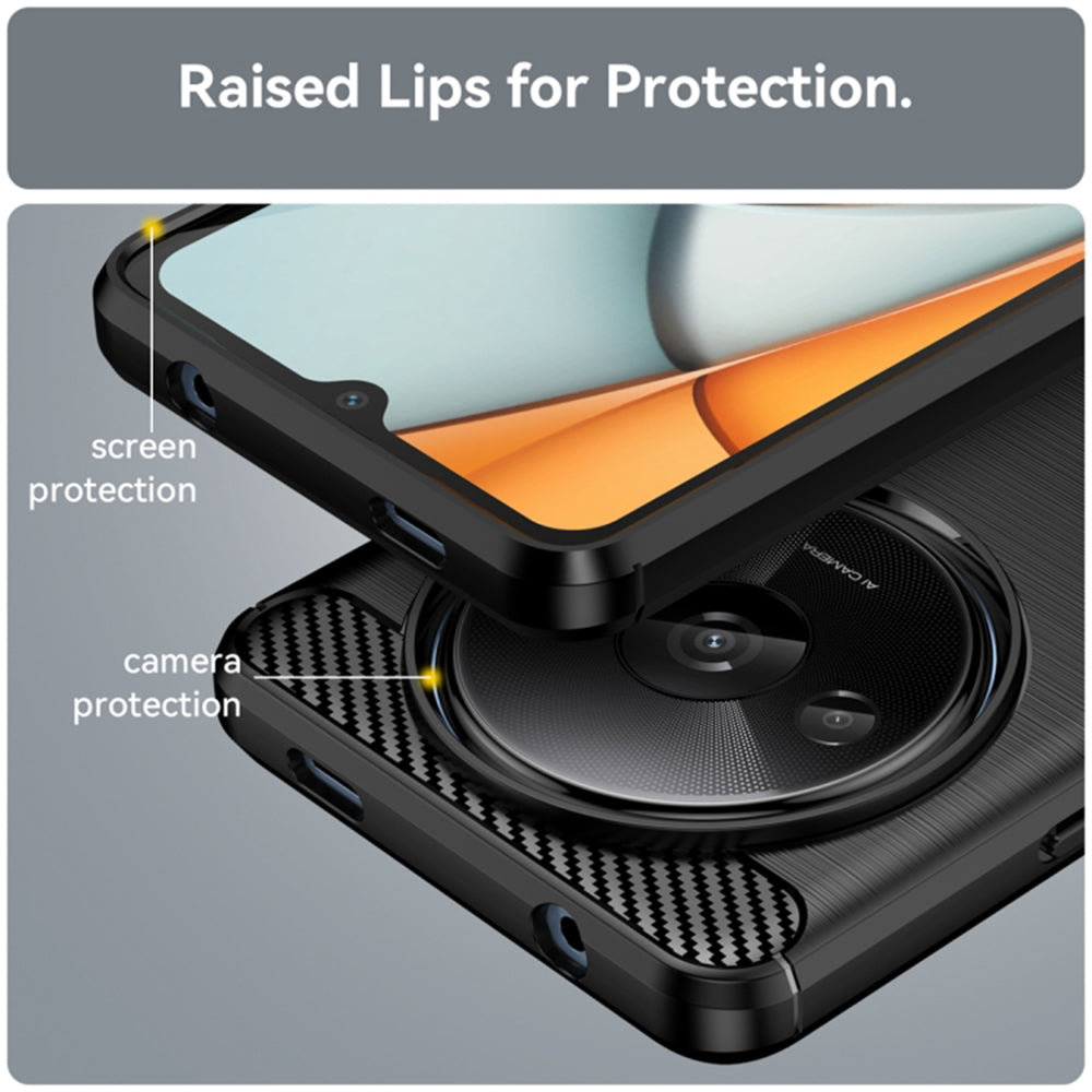 Case for Xiaomi Redmi A3x / A3, Techsuit, Carbon, Black