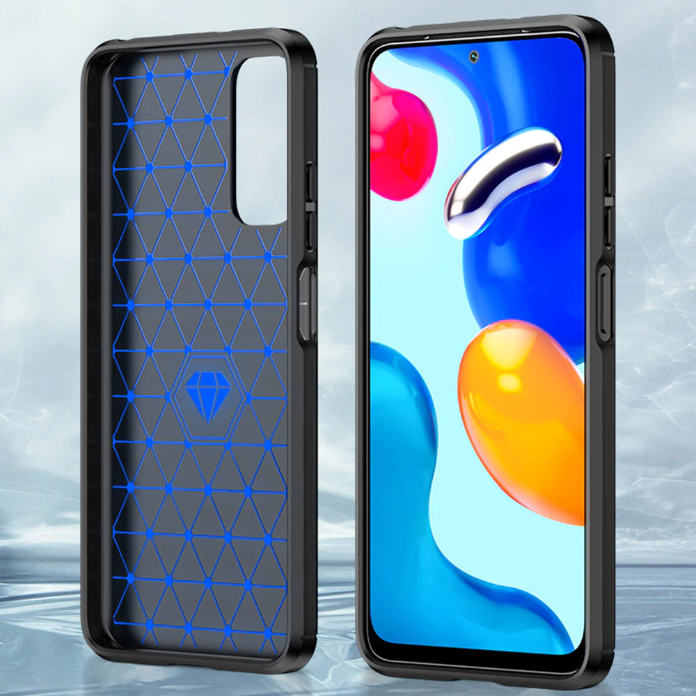Case for Xiaomi Redmi Note 11S / Note 11, Techsuit, Carbon, Black