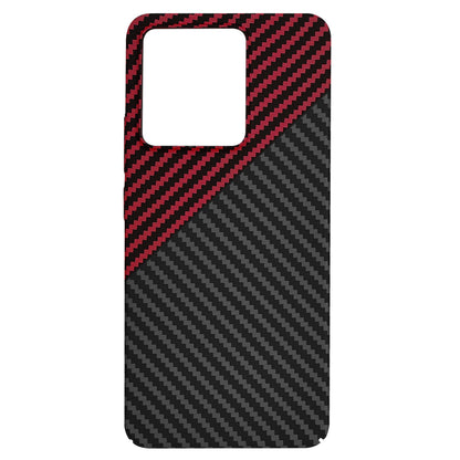 Case for Xiaomi Redmi Note 13 4G, Techsuit, Carbonite FiberShell, Black Red