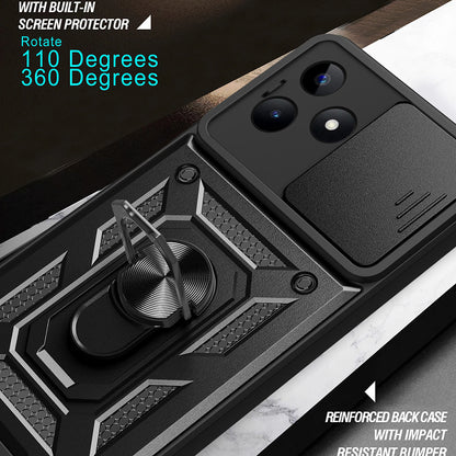 Case for Xiaomi Redmi Note 13 5G, Techsuit, CamShield, Black