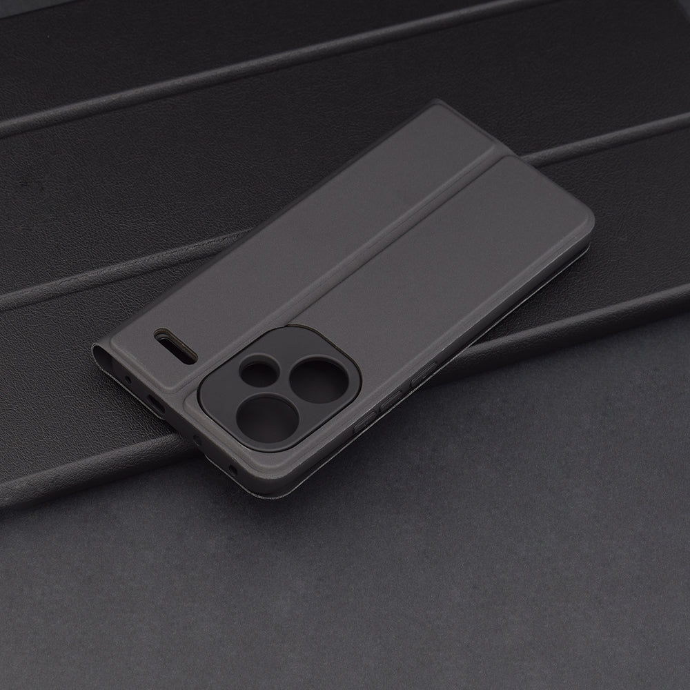 Case for Xiaomi Redmi Note 13 Pro+, Techsuit, Magskin Book, Black