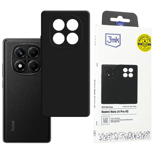 Case for Xiaomi Redmi Note 14 Pro 4G, 3MK, Matte Black