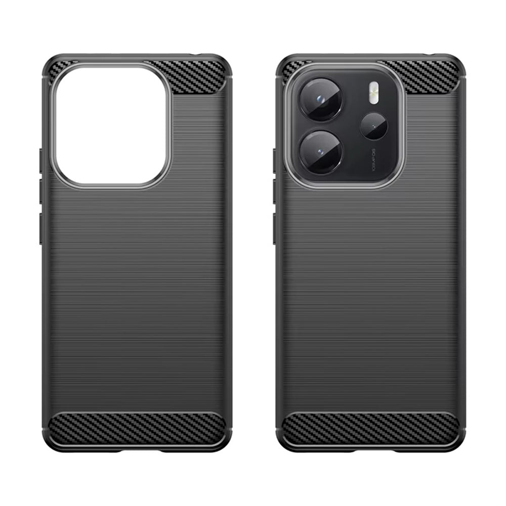 Case for Xiaomi Redmi Note 14S, Techsuit, Carbon, Black
