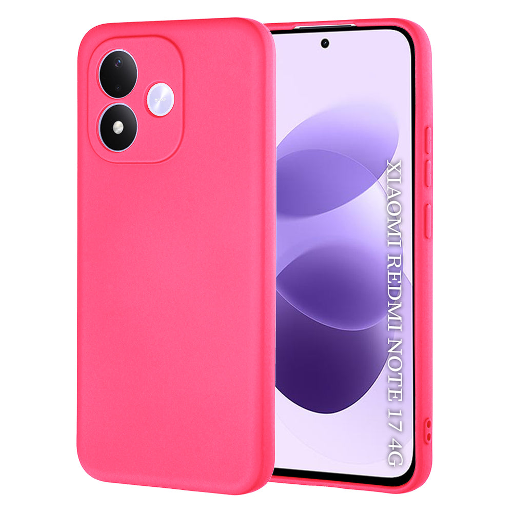 Case for Xiaomi Redmi Note 17 4G / Note 17 5G, Techsuit, SoftFlex, Dark Pink
