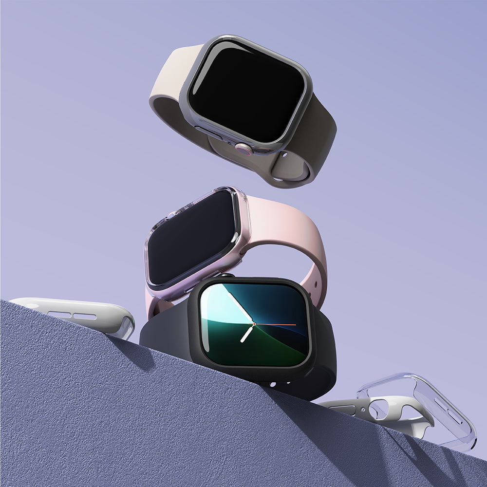 Ringke Slim Case for Apple Watch Series 10 / 11 42mm, Set of 2, Matte Black / Transparent
