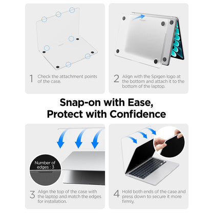 Spigen Airskin Case for Apple MacBook Air 13inch (2026) / (2025) / (2024) / (2022), Satin Transparent ACS11530