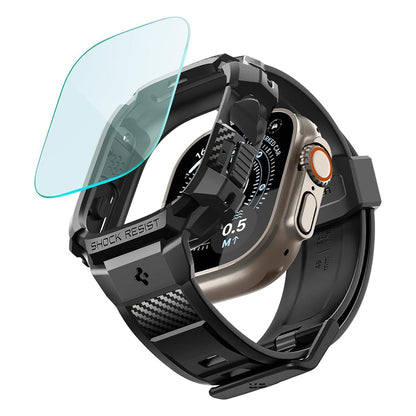 Spigen Rugged Armor Pro Case with Screen Protector for Apple Watch Ultra Series, Black ACS12053