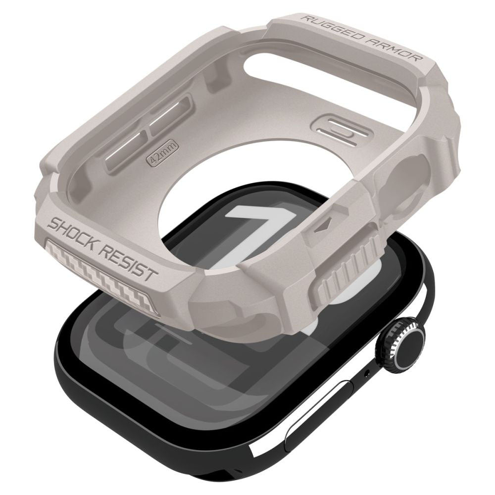 Spigen Rugged Armor V2 Case for Apple Watch Series 10 / 11 42mm, Beige