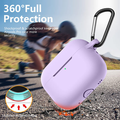 Techsuit Silicone Case for Apple AirPods Pro Series, Purple