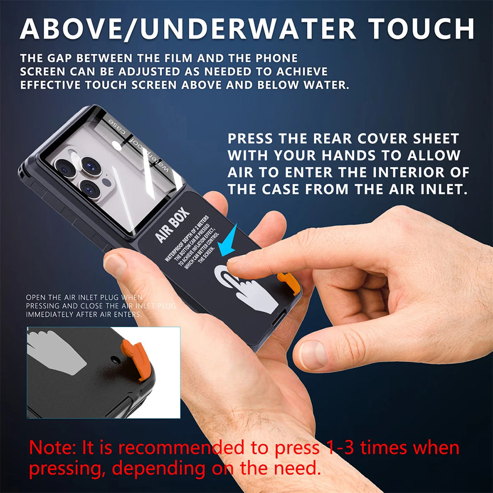 Universal Waterproof Case for Phone max. 6.9inch, ShellBox, AirBox, Black