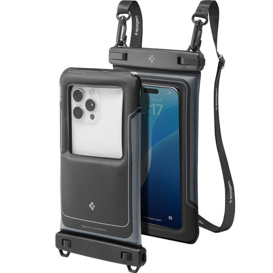 Universal Waterproof Case for Phone max. 6.9inch, Spigen, A611P, Set of 2 pieces, Matte Black ACS09348