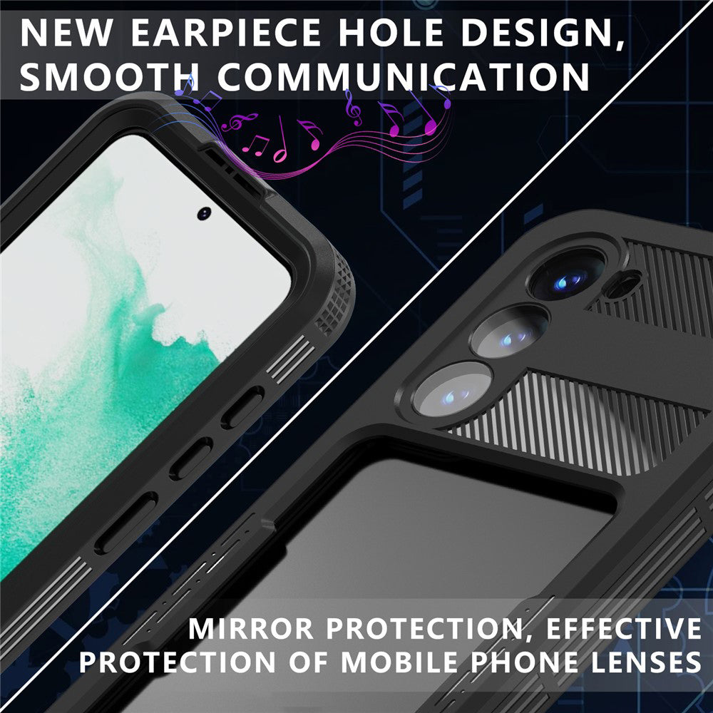 Waterproof Case for Samsung Galaxy S26 Plus, ShellBox, Black