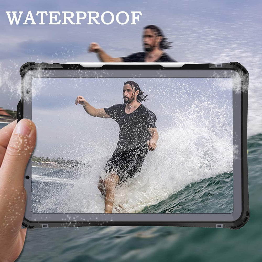 Waterproof Case for Apple iPad Air (2022) / Air (2020), ShellBox, Black