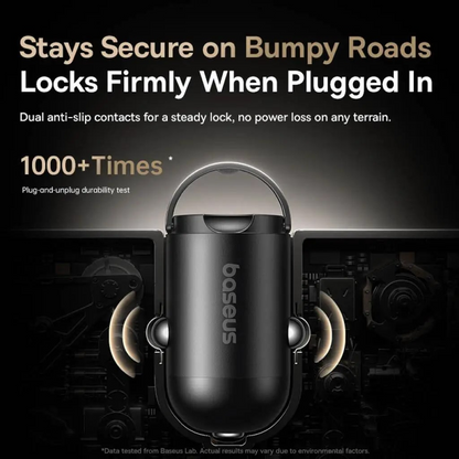 Baseus PrimeTrip VP2 Car Charger with USB-C Cable, 45W, 3A, 1 x USB-C, Black C0206800