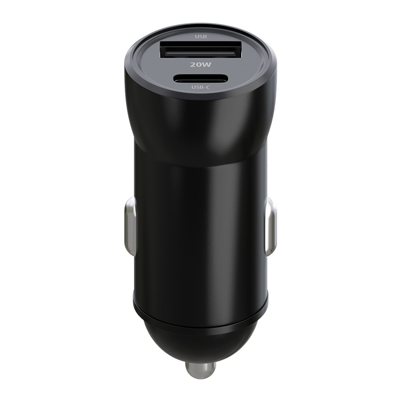 Car Charger with USB-C Cable MaXlife MXCC-04, 20W, 3A, 1 x USB-A - 1 x USB-C, Black