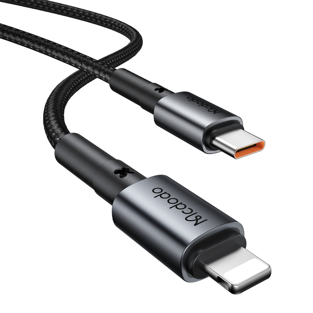 Car Charger with Lightning Cable McDodo CC-7492 Obsidian, 30W, 3A, 1 x USB-C, Black