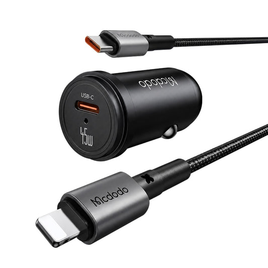 Mcdodo CC-7495 USB-C Cable Car Charger, 45W, 3A, 1 x USB-C, Black