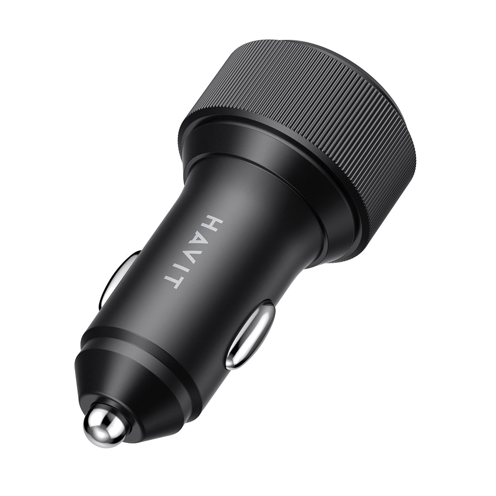 HAVIT CC2014 Car Charger, 30W, 3A, 2 x USB-C, Black