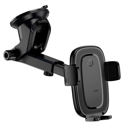 Borofone BH223 Follower Wireless Car Charger, 15W, 1.67A, Black