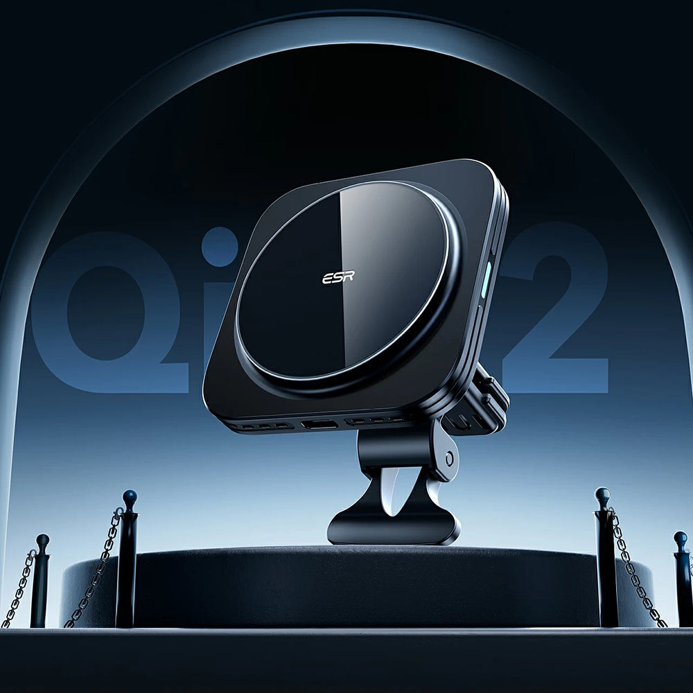 ESR HaloLock Vent Wireless Car Charger, 15W, 1.67A, Black