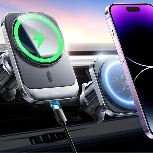 Lisen Wireless Car Charger, 15W, 1.67A, Black YL0223070009