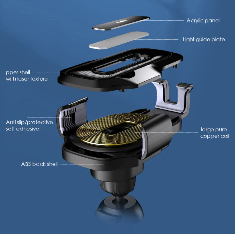 Sendem W33 Wireless Car Charger, 15W, 1.67A, Black