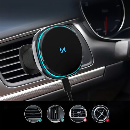 Wireless Car Charger WZK WCT5-Q6S2Y, 15W, 1.67A, Black