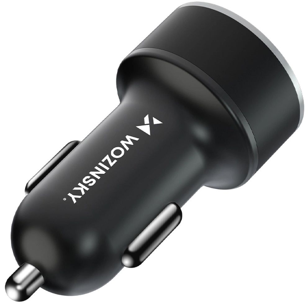 Car Charger WZK WDCCAC, 36W, 3A, 1 x USB-A - 1 x USB-C, Black 