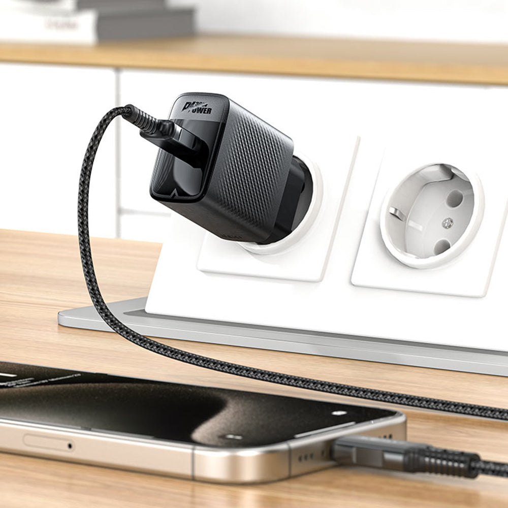 Acefast A102 Network Charger, 30W, 3A, 1 x USB-C, Black