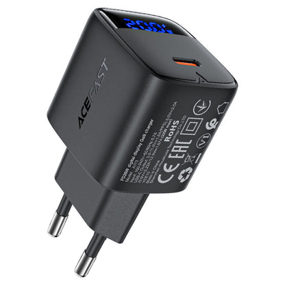 Acefast A113 Display Network Charger, 20W, 3A, 1 x USB-C, Black