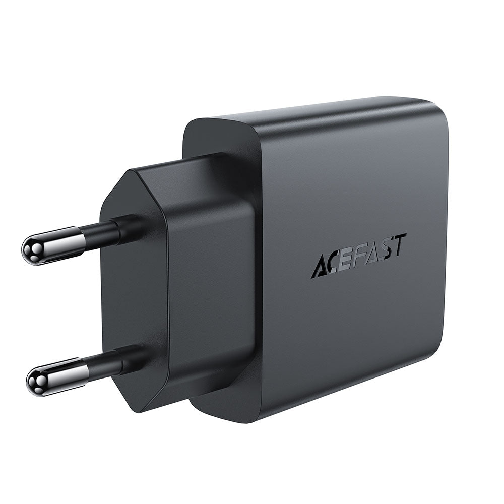 Acefast A69 Network Charger, 30W, 3A, 1 x USB-A - 1 x USB-C, Black