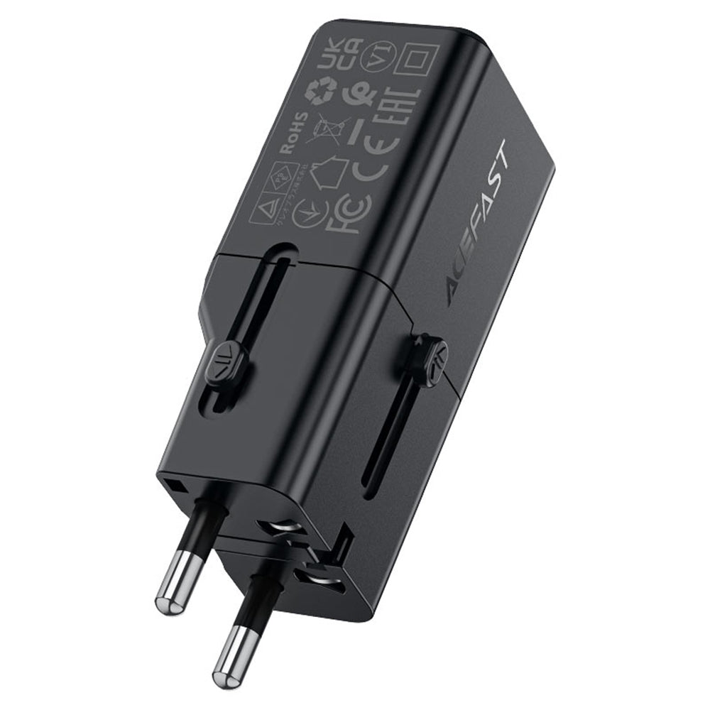 Acefast Z7 Travel Network Charger, 30W, 3A, 1 x USB-C, Black