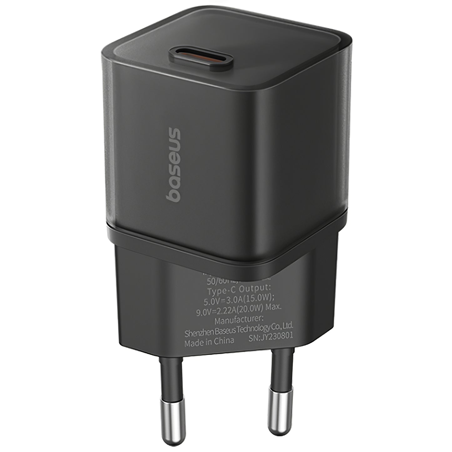 Network Charger Baseus GaN5S, 30W, 3A, 1 x USB-C, Black P10162504113-00 