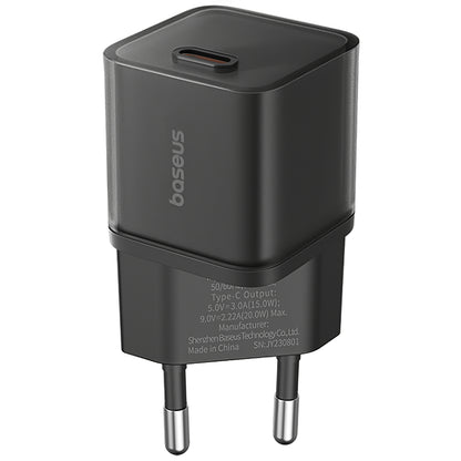 Network Charger Baseus GaN5S, 30W, 3A, 1 x USB-C, Black P10162504113-00 